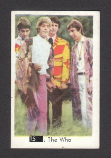 The Who Keith Moon Roger Daltrey Scarce 1960s Beatles Puzzle Card 15