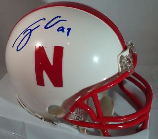 Jared Crick Signed Nebraska Huskers Helmet COA Proof