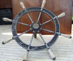  30" Wilcox Crittenden Co Antique Ships Wheel