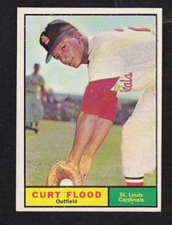 1961 Topps 438 Curt Flood NMT St Louis Cardinals Premium Vintage Card