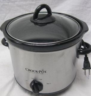 Crock Pot SCR300SS 3 Quart Round Manual Slow Cooker Stainless Steel