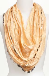 Eileen Fisher Embellished Whisper Silk Infinity Scarf