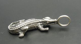 Sterling Silver Pendant Crocodile Alligator 925 Charm