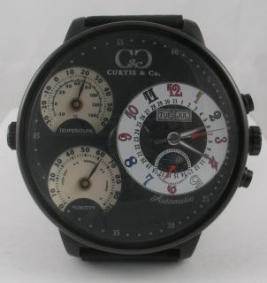 Curtis Co Black Automatic Watch Steel