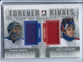   Forever Rivals Between Pipes Dual Jersey Curtis Joseph Jose Theodore