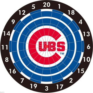 MLB Chicago Cubs Bristle Steel Tip Dart Board New