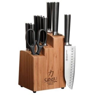 Ginsu Chikara Japanese Kitchen Knife Knives Cutlery Set w/ Block 12