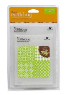 cricut cuttlebug decorative tile set 4 pieces