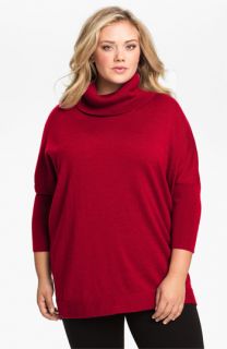 Eileen Fisher Merino Wool Funnel Neck Sweater (Plus)
