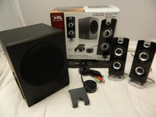 What’s included : (1) Cyber Acoustics Subwoofer , (2) Speaker