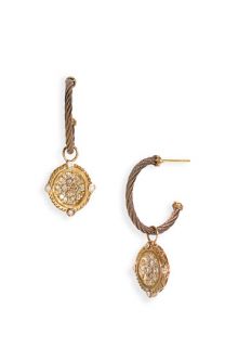 Charriol Celtique Champagne Diamond & Bronze Drop Earrings