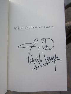 Cyndi Lauper 1980s pop singer signed Book A Memoir 1st Printing