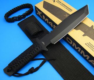  CUTLERY M48 KOMMANDO ParaCord Wrapped Tanto Fixed Blade Survival Knife