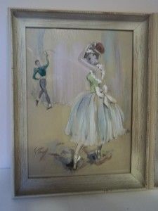 Vtg Cydney Grossman Framed Ballerina Prints Pictures Signed