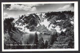 Crystal Lake Plumas County CA Real Photo Postcard