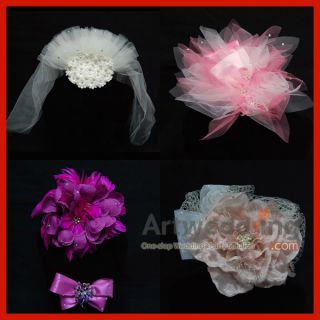  Satin Organza Floral Wedding Bridal Flowers Hair Pins Cheap
