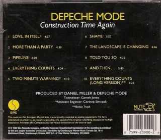 Depeche Mode David Gahan Martin Gore Construction Time Again