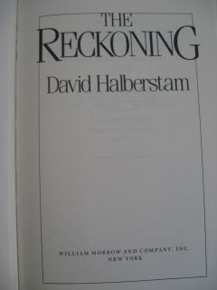 1986 David Halberstam The Reckoning Signed Ford Nissan
