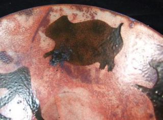 barbara culp mid century enamel copper console bowl large enamel over