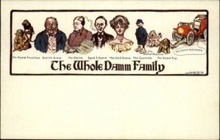 The Whole Damm Family c1905 Postcard
