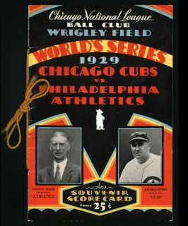 1929 world series program chicago cubs a nice quality very good to