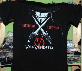  Vendetta Anonymous X Large XL T shirt New David Lloyd Movie Mask Retro