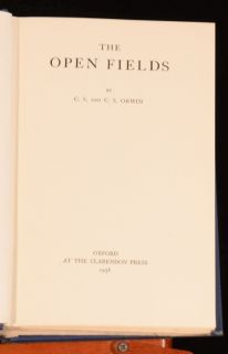 1938 The Open Fields Orwin Folding Maps Agriculture Illustrated Signed
