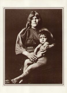 Edward Sheriff Curtis Print Hopi Woman and Child