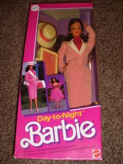 1984 Barbie Brunette Day to Night Doll Mattel Vintage Mint 7944 Outfit