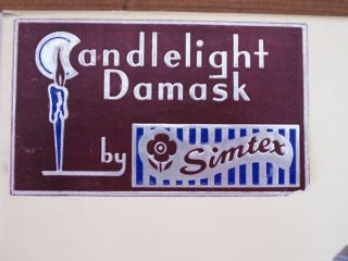 Vintage Simtex Candlelight Damask Napkins Set of 8 New in Box Gorgeous