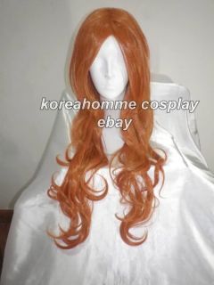 Bleach Rangiku Matsumoto Orange Wavy Long Cosplay Wig