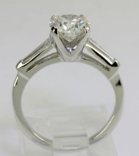 GIA Certified G SI1 1 58ct Round Diamond Platinum Engagement Ring