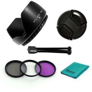 72mm Lens Hood Filter Kit Cap Tripod for Nikon D3100 D3200 D5100 D90