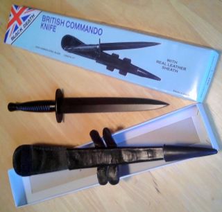 British Commando Knife Black Death Dagger SN 1