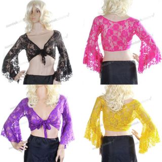 Sexy Lace Top Bra Costumes Suit Yoga Belly Dance Skirts