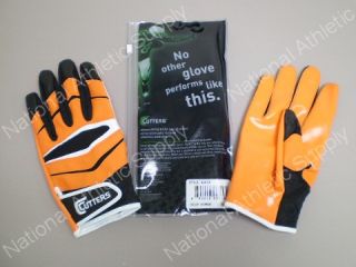 Cutters X40 Revolution C Tack Receiver Gloves Orange Size Large