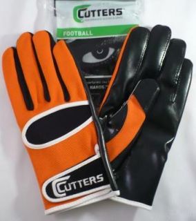 Cutters Gloves Football WR RB Custom ORG Blk Size XL