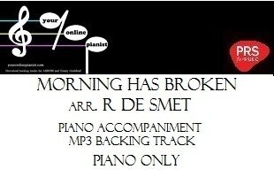  Track Piano Morning Has Broken for Alto Sax arr by R de SMET