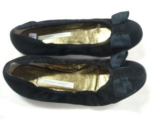 CYNTHIA VINCENT SUEDE BOW SIZE 8 SHOES MADE IN ITALY ITALIAN
