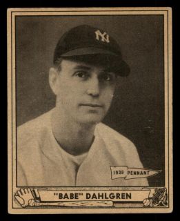1940 Play Ball # 3 Babe Dahlgren   Deans Cards 4 VG EX   B40P 00 0181