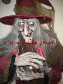 Lifesize Animated Fortune Teller Witch Halloween Prop