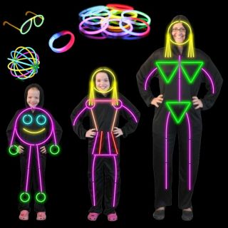 glow stick costume kit womens girls_1