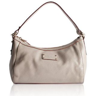Kate Spade Gladys Darien Leather Satchel Taupe Gray
