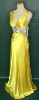 DARLIN $179 Yellow Prom Ball Evening Dress 11 NWT