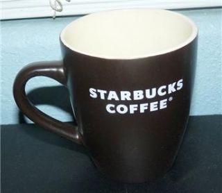 2008 Starbucks Coffee Mug DK Chocolate Brown 12 oz Cup