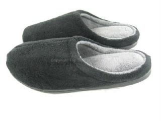 Mens Dearfoam Slippers Slip Ons Indoor Outdoor Black Size 9 10 11 12