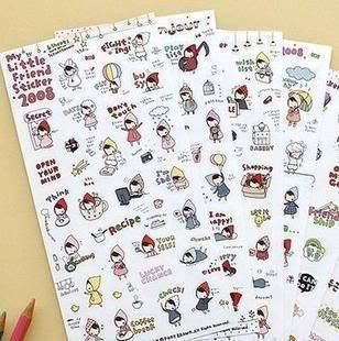 Korea Diary Notebook Decorative Stickers 6 Sheets 22844