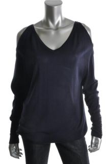 Rachel Roy New Navy Long Sleeves Pullover Top Sweater M BHFO