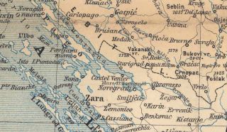 Balkans 1900 Bosnia and Dalmatia Croatia Railway Map Old Antique Map