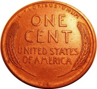 1909 VDB Lincoln Wheat Red 1c Penny BU Choice UNC Red Key Date